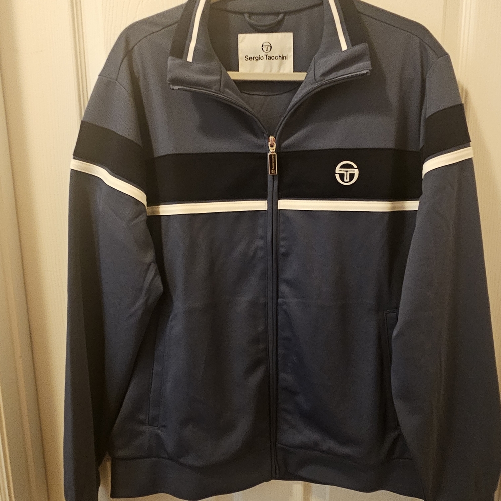 Sergio Tacchini Blue and Black Track Jacket